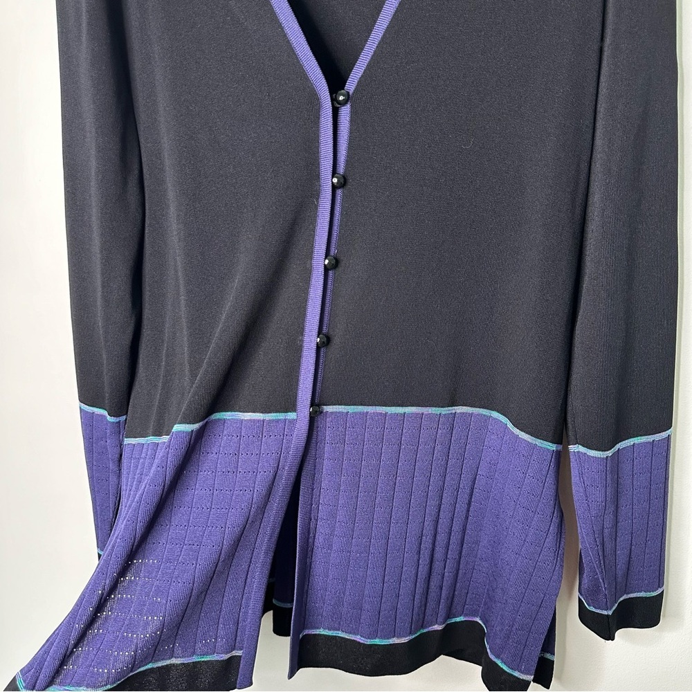 Misook Button Front Cardigan Size Medium - Picture 2 of 6